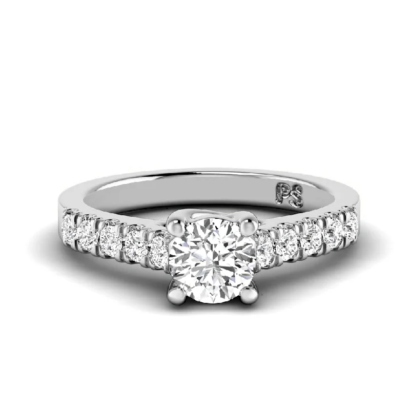 Women’s unique engagement rings-0.75-3.25 CT Round Cut Lab Grown Diamonds - Engagement Ring