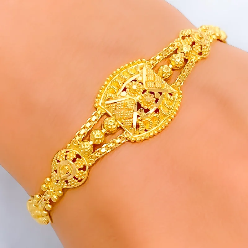 Women’s infinity bracelets-Magnificent Elevated 22k Gold Bracelet