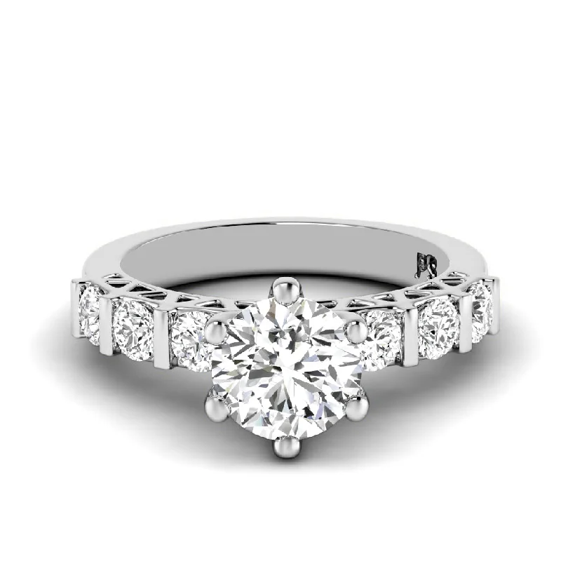 Women’s custom fit engagement rings-0.95-2.10 CT Round Cut Diamonds - Engagement Ring