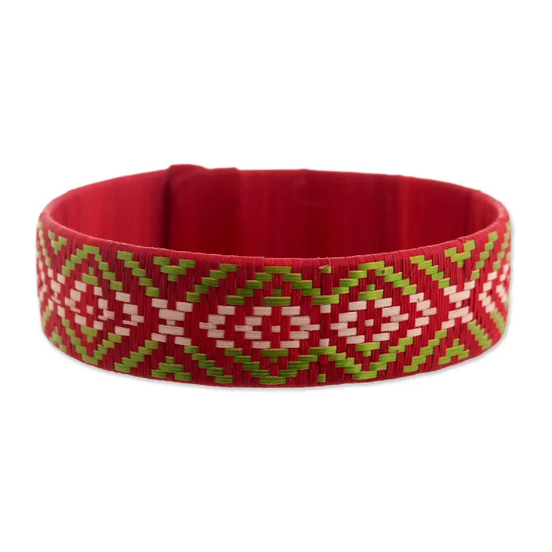 Women’s wrap bracelets-Novica Handmade Walk In Beauty Natural Fiber Cuff Bracelet