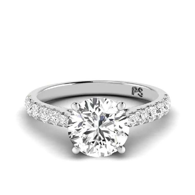 Women’s cushion halo engagement rings-0.85-3.35 CT Round Cut Lab Grown Diamonds - Engagement Ring