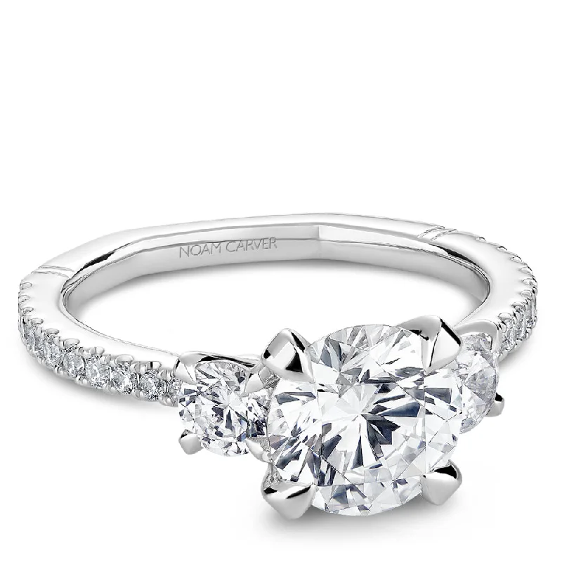 Women’s three-stone engagement rings-Noam Carver Engagement Ring