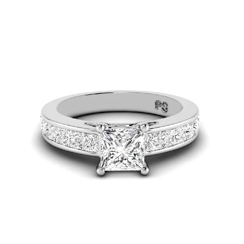 Women’s engagement rings with diamonds-1.60-2.75 CT Princess Cut Diamonds - Engagement Ring