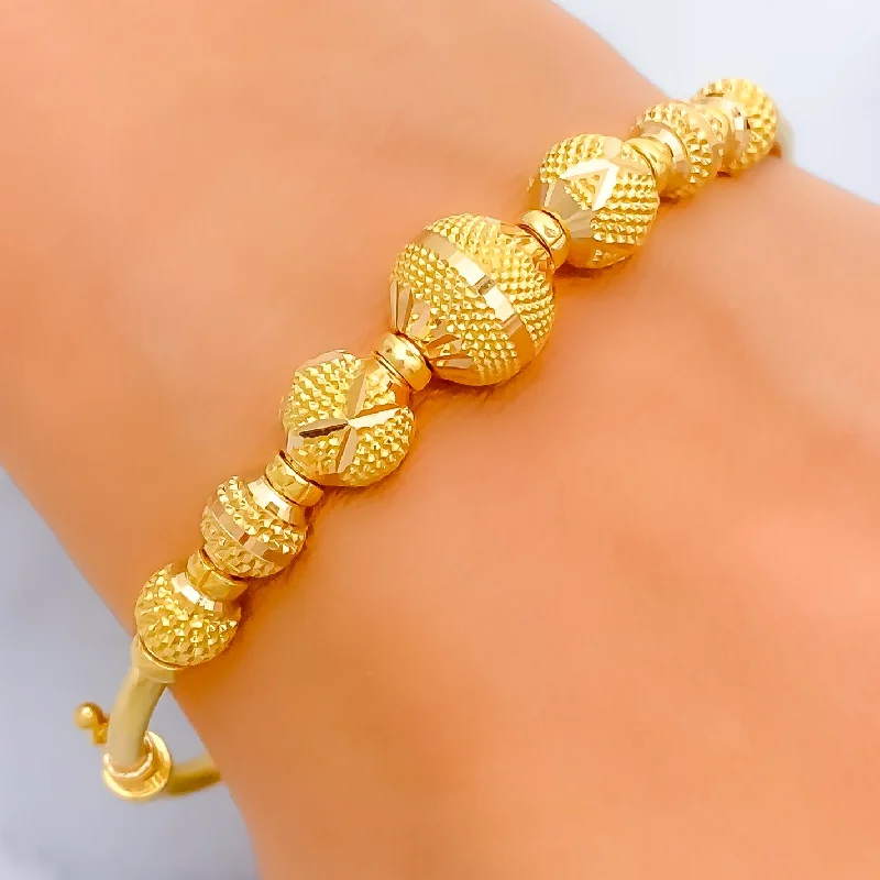 Women’s diamond bangle bracelets-Bold Lush 22k Gold Bangle Bracelet