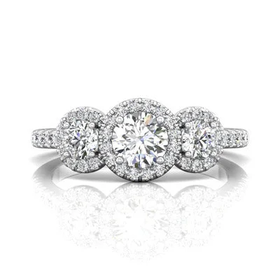 Women’s classic solitaire engagement rings-Martin Flyer Diamond Engagement Ring Setting in 14kt White Gold (5/8ct tw)