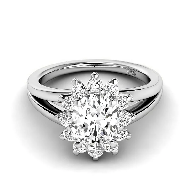 Women’s affordable diamond engagement rings-0.95-3.45 CT Round & Oval Cut Lab Grown Diamonds - Engagement Ring