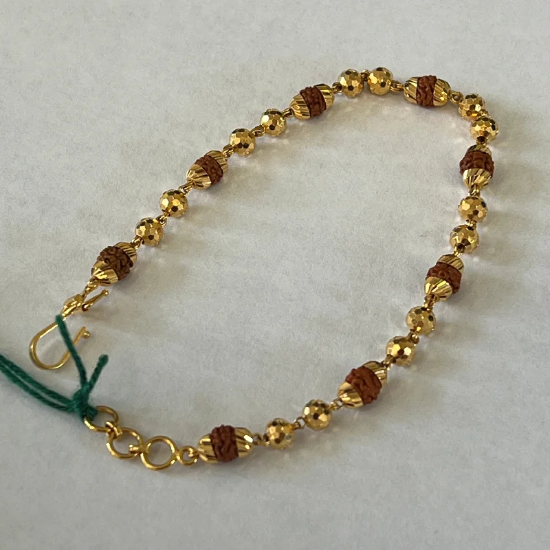 Women’s gold chain bracelets-Rudraksha Bracelet