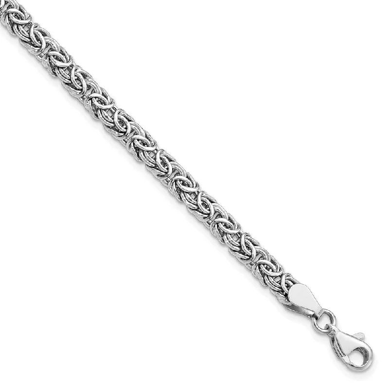 Women’s bracelet sets-14k White Gold 6mm Fancy Link Bracelet, 7"