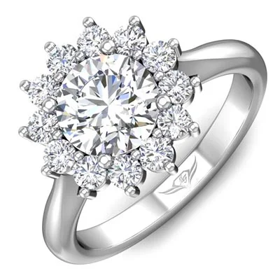 Women’s classic engagement rings-Martin Flyer Diamond Engagement Ring Setting in 14kt White Gold (5/8ct tw)