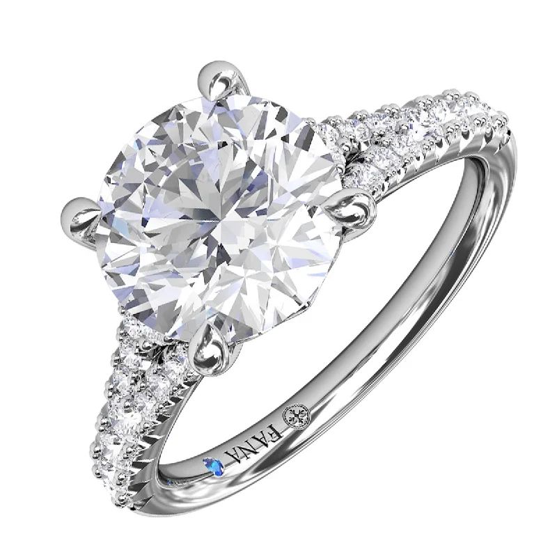 Women’s vintage-inspired engagement rings-Fana Diamond Engagement Ring Setting in 14kt White Gold (3/8ct tw)