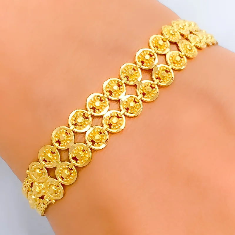 Women’s adjustable bangles-Sleek Iconic 22k Gold Bracelet