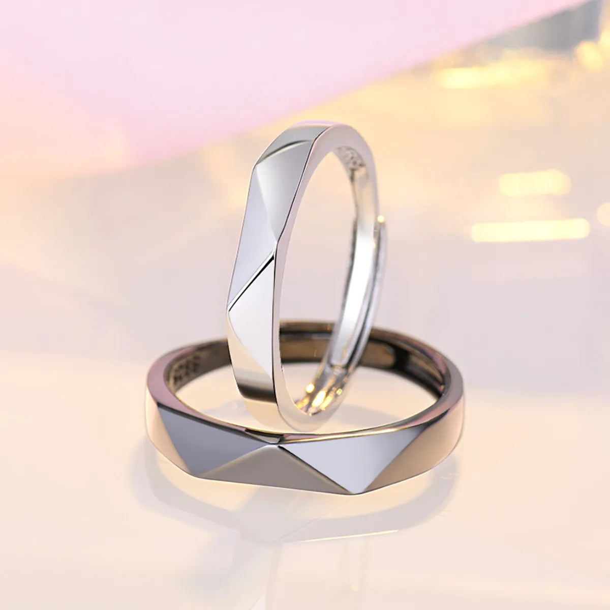 Women’s heart-shaped rings-Simple Style Solid Color Copper Plating Rings 1 Piece