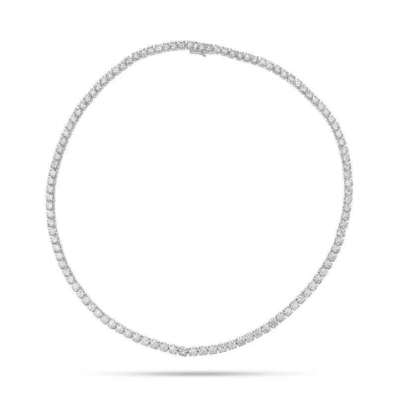 Women’s chunky necklaces-20.68 ct Diamond Tennis Necklace